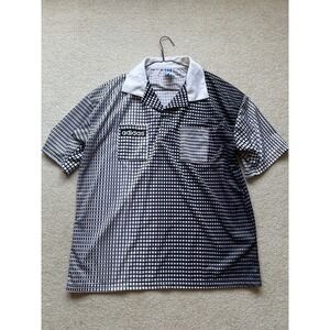 Vintage Adidas Soccer Referee Short Sleeve Jersey World Cup White Black Size L